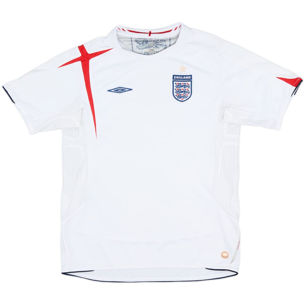 2005-07 England Home Shirt - 8/10 - (XL.Boys)