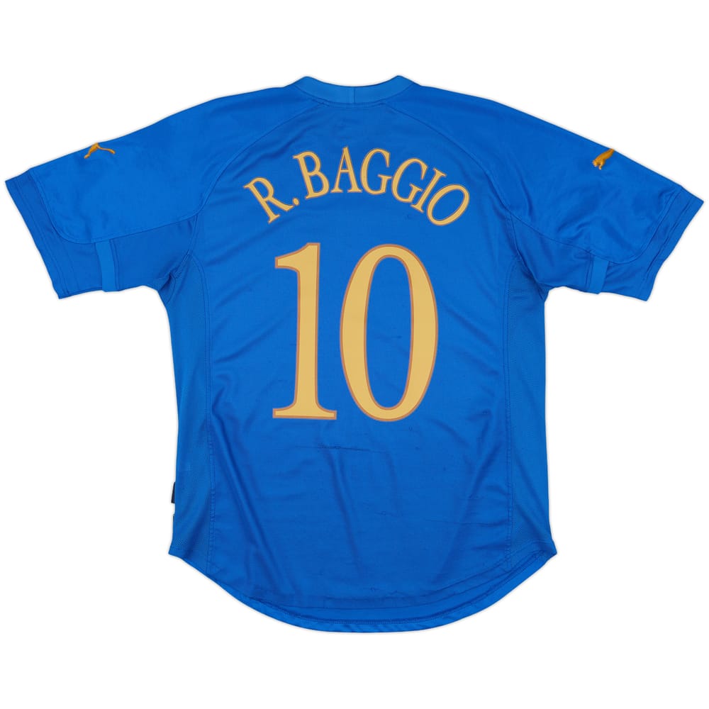 2004-06 Italy Home Shirt R.Baggio #10 - 7/10 - (M)