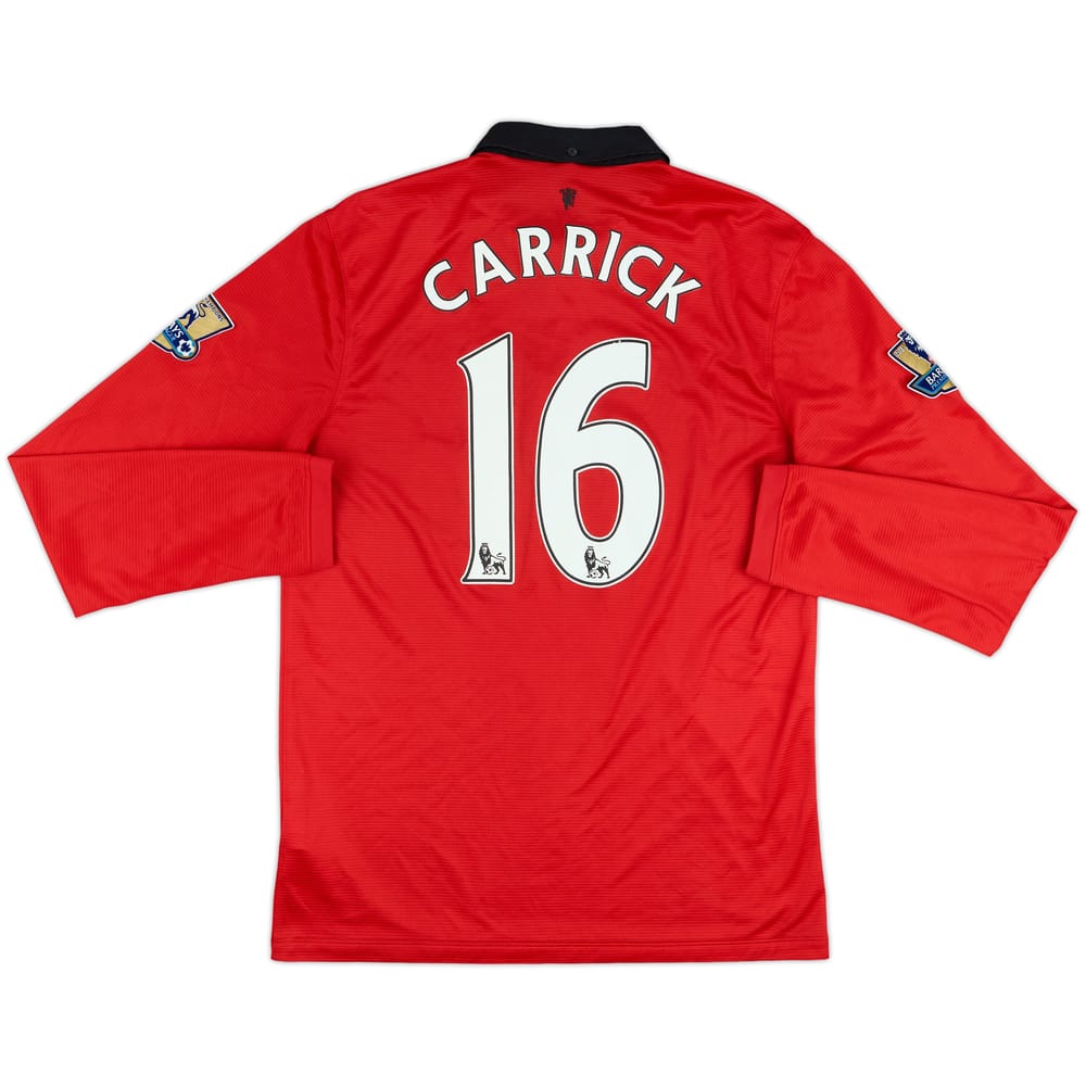 2013-14 Manchester United Home L/S Shirt Carrick #16 - 5/10 - (M)