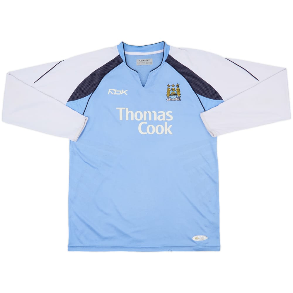 2006-07 Manchester City Home L/S Shirt - 5/10 - (L)