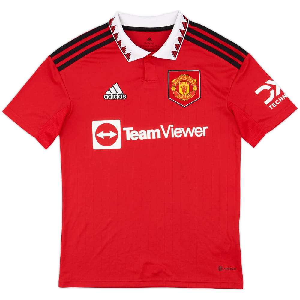 2022-23 Manchester United Home Shirt - 8/10 - (L.Boys)