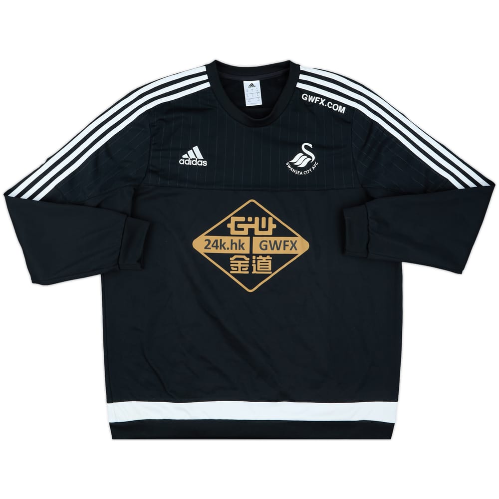 2014-15 Swansea adidas Sweat Top - 7/10 - (XL)