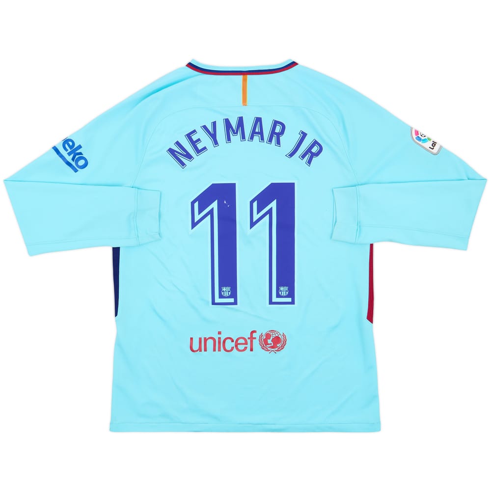 2017-18 Barcelona Away L/S Shirt Neymar Jr #11 - 8/10 - (L)