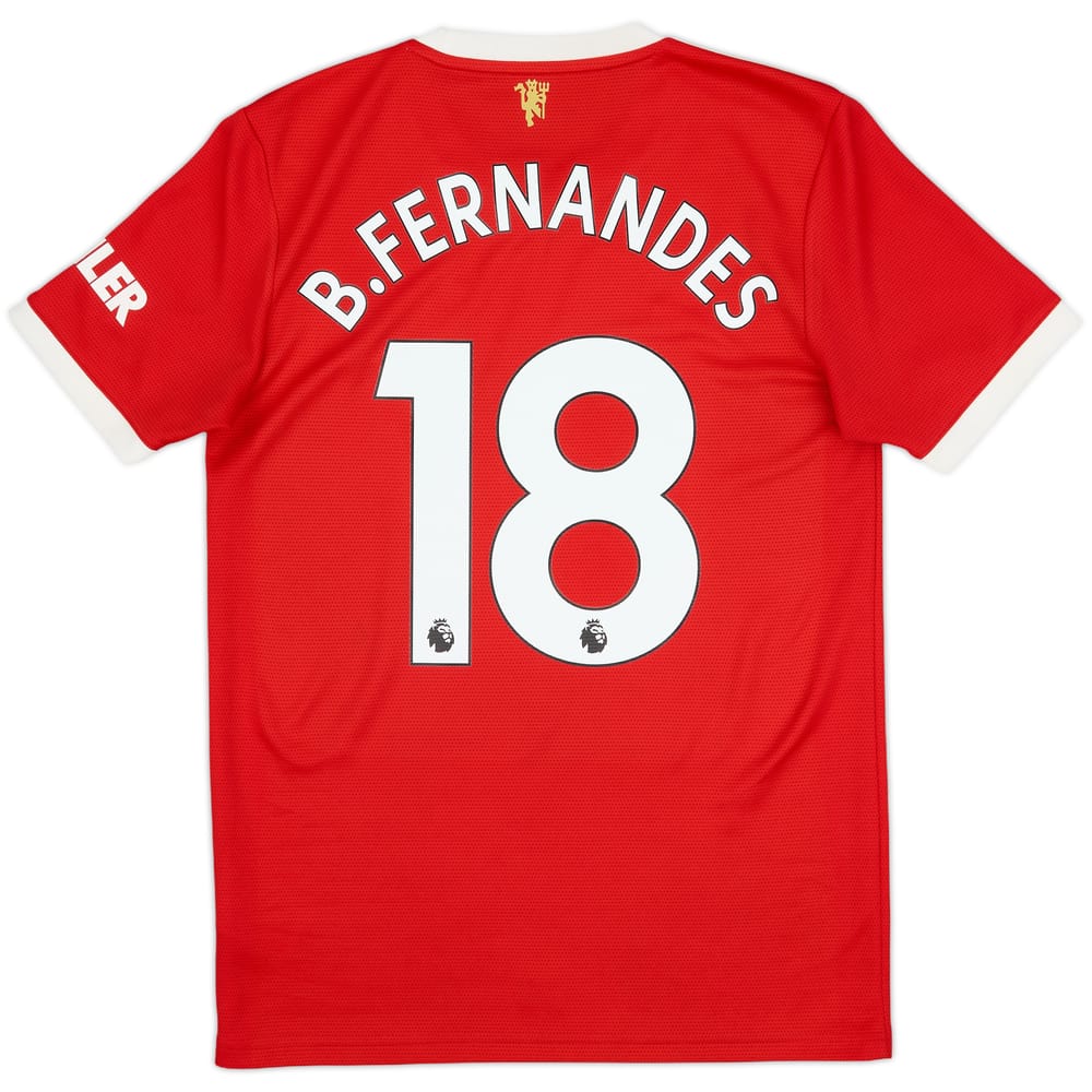2021-22 Manchester United Home Shirt B.Fernandes #18 - 9/10 - (S)