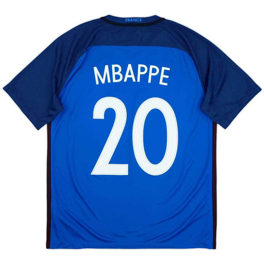 2016-17 France Home Shirt Mbappe #20 - 8/10 - (L)