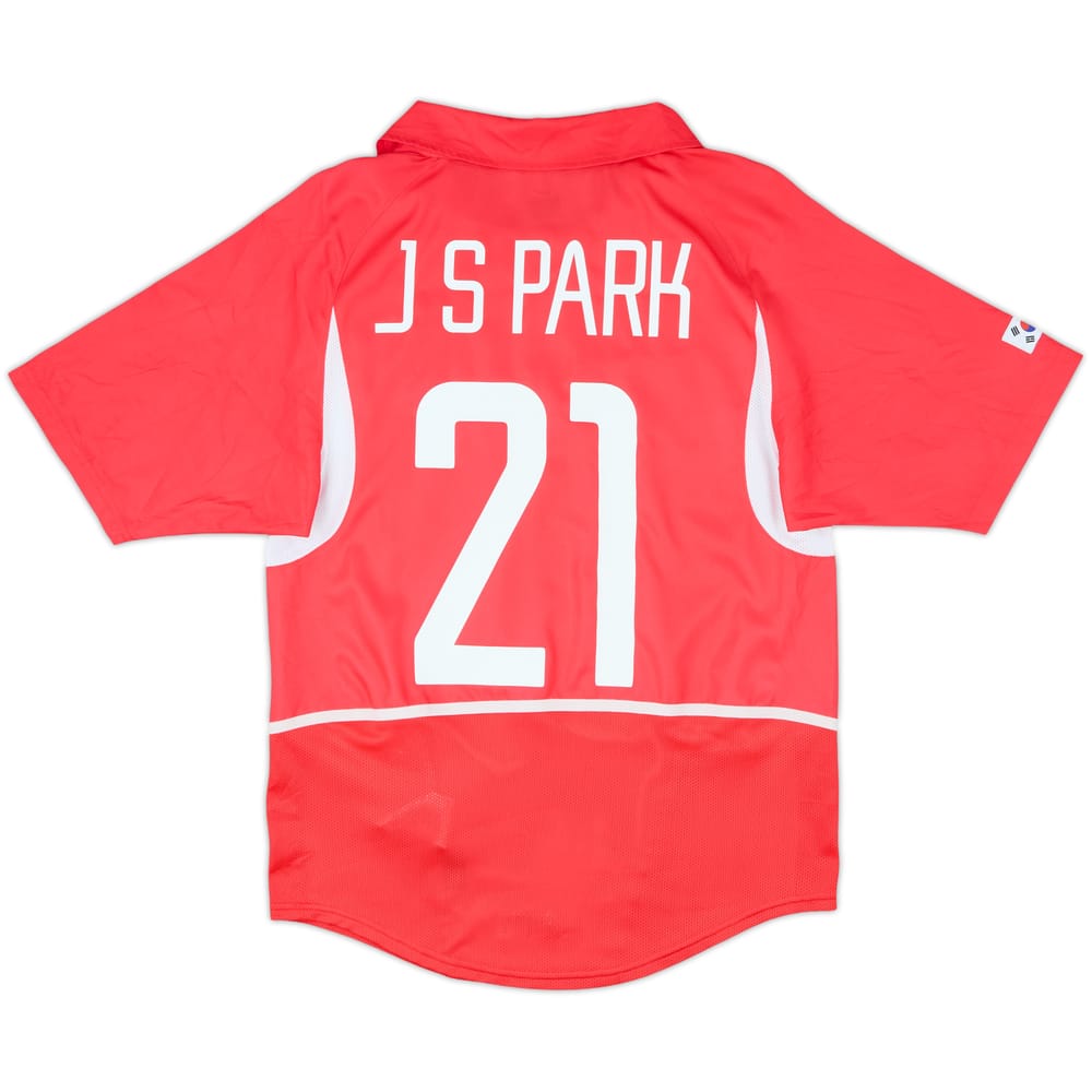 2002-03 South Korea Home Shirt J.S.Park #21 - 9/10 - (S)