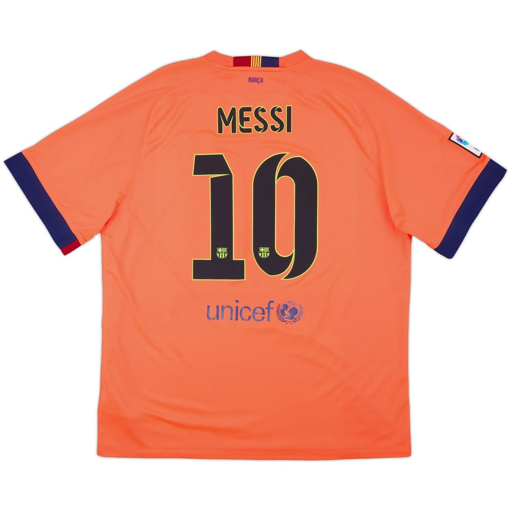 2014-15 Barcelona Away Shirt Messi #10 - 10/10 - (XXL)