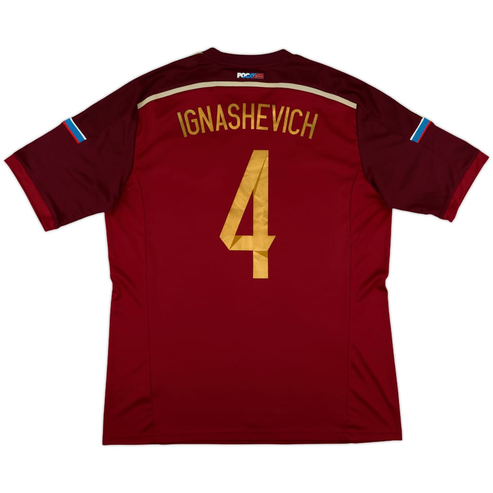 2014-15 Russia Home Shirt Ignashevich #4 - 7/10 - (L)