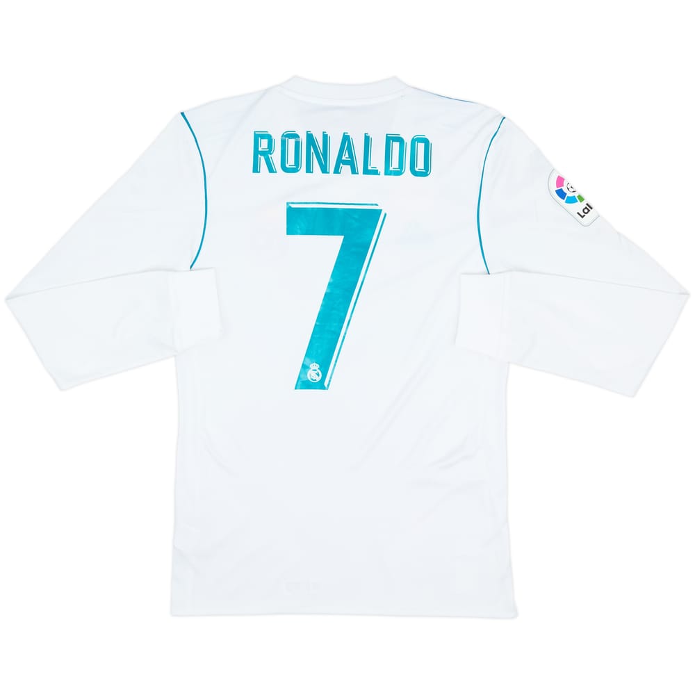 2017-18 Real Madrid Home L/S Shirt Ronaldo #7 - 8/10 - (S)