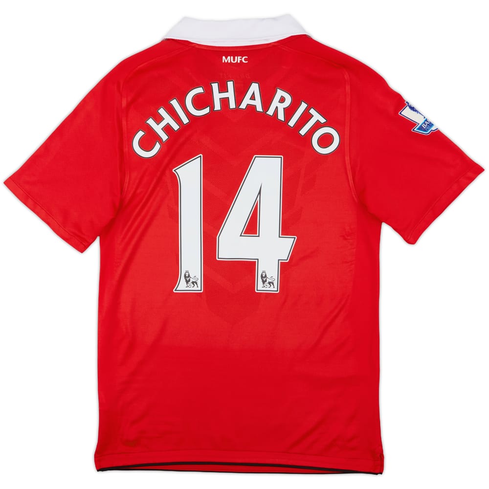 2010-11 Manchester United Home Shirt Chicharito #14 - 9/10 - (S)