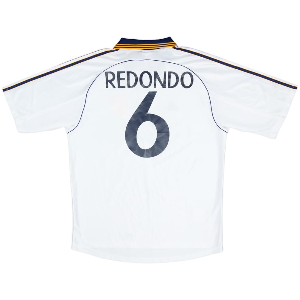 1998-00 Real Madrid Home Shirt Redondo #6 - 9/10 - (L)