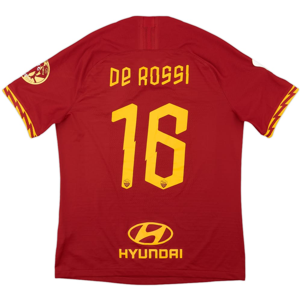 2019-20 Roma Authentic Home Shirt De Rossi #16 - 8/10 - (L)