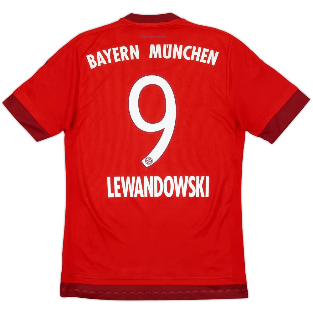 2015-16 Bayern Munich Home Shirt Lewandowski #9 - 7/10 - (S)
