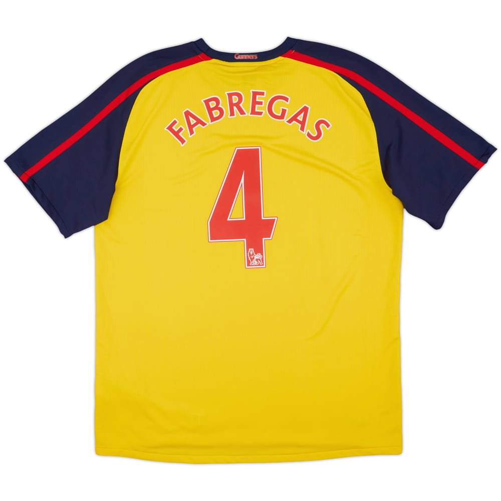 2008-09 Arsenal Away Shirt Fabregas #4 - 8/10 - (L)