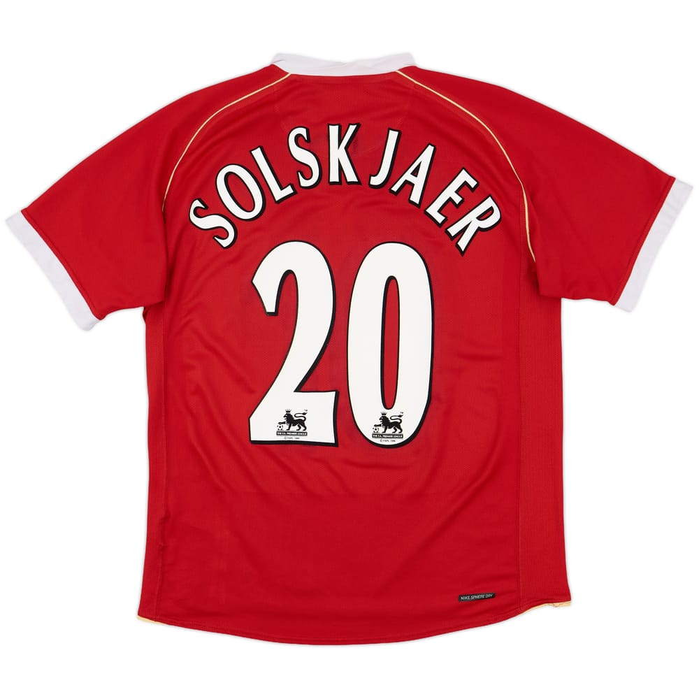 2006-07 Manchester United Home Shirt Solskjaer #20 - 5/10 - (M)