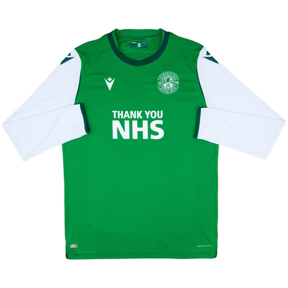 2020-21 Hibernian Home L/S Shirt - 7/10 - (3XL)
