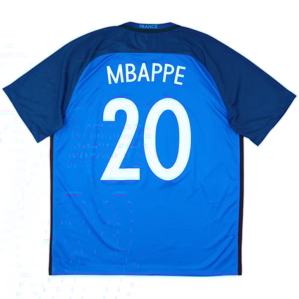 2016-17 France Home Shirt Mbappe #20 - 8/10 - (XL)