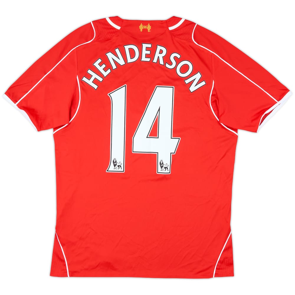 2014-15 Liverpool Home Shirt Henderson #14 - 9/10 - (L)