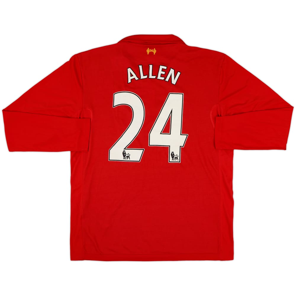 2012-13 Liverpool Home L/S Shirt Allen #24 - 9/10 - (XL)