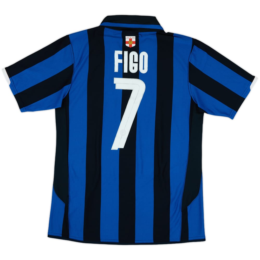 2007-08 Inter Milan Centenary Home Shirt Figo #7 - 9/10 - (M)