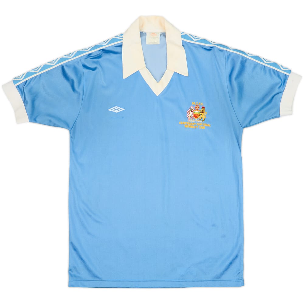 1977-81 Manchester City 'Centenary FA Cup Final' Home Shirt - 8/10 - (M)