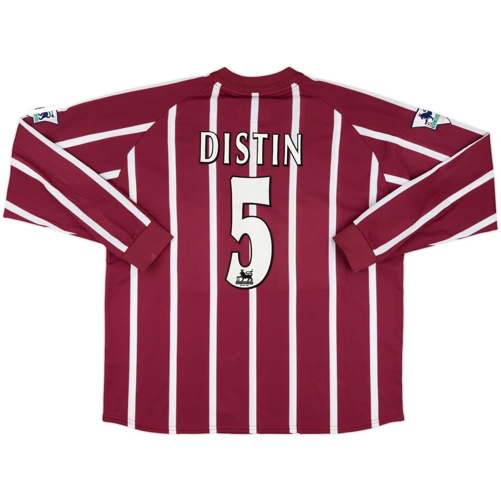 2002-03 Manchester City Match Issue Third L/S Shirt Distin #5