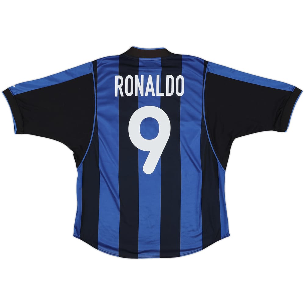 2000-01 Inter Milan Home Shirt Ronaldo #9 - 8/10 - (L)