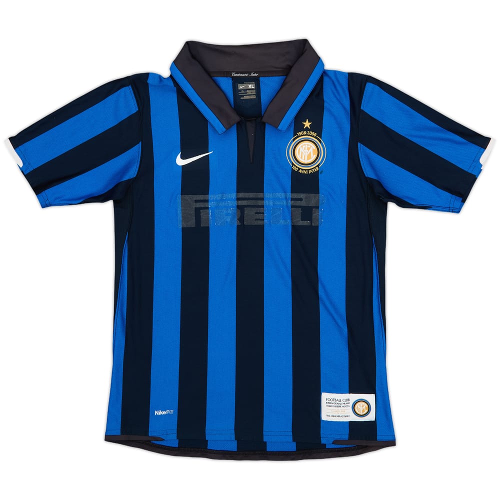 2007-08 Inter Milan Centenary Home Shirt - 4/10 - (XL.Boys)