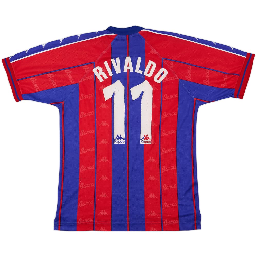 1997-98 Barcelona Home Shirt Rivaldo #11 - 5/10 - (L)