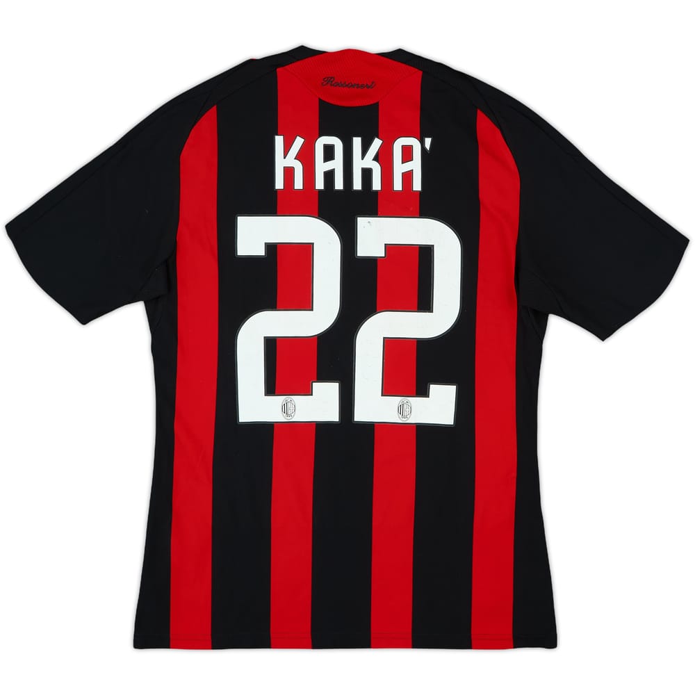 2008-09 AC Milan Home Shirt Kaka #22 - 7/10 - (S)