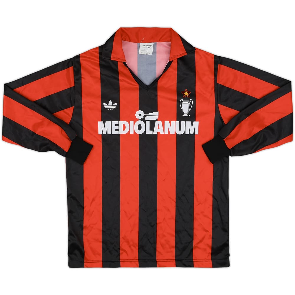 1990-91 AC Milan Basic Home L/S Shirt - 8/10 - (S)