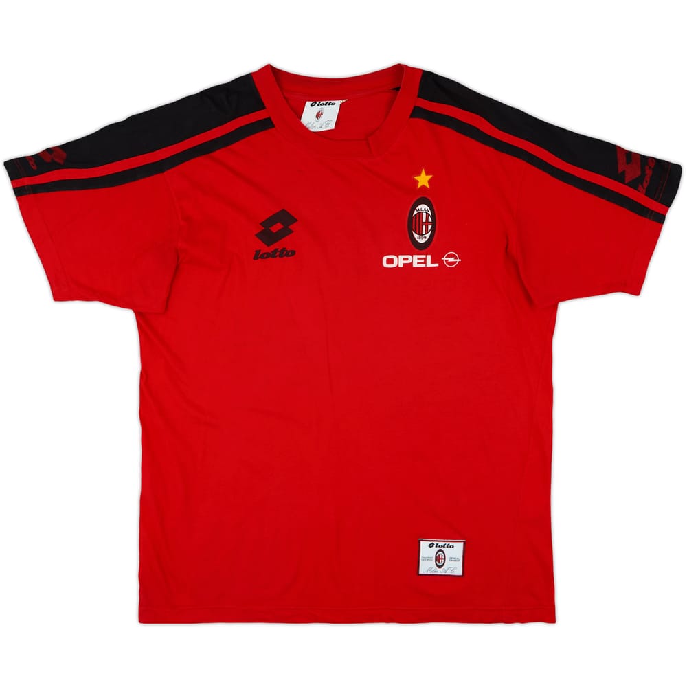 1997-98 AC Milan Lotto Cotton Tee - 7/10 - (XXL)