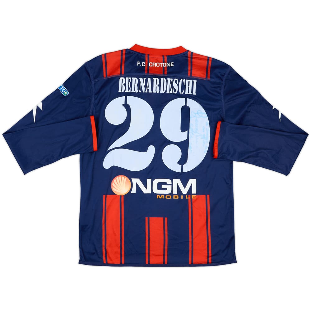 2013-14 Crotone Match Issue Signed Home L/S Shirt Bernardeschi #29