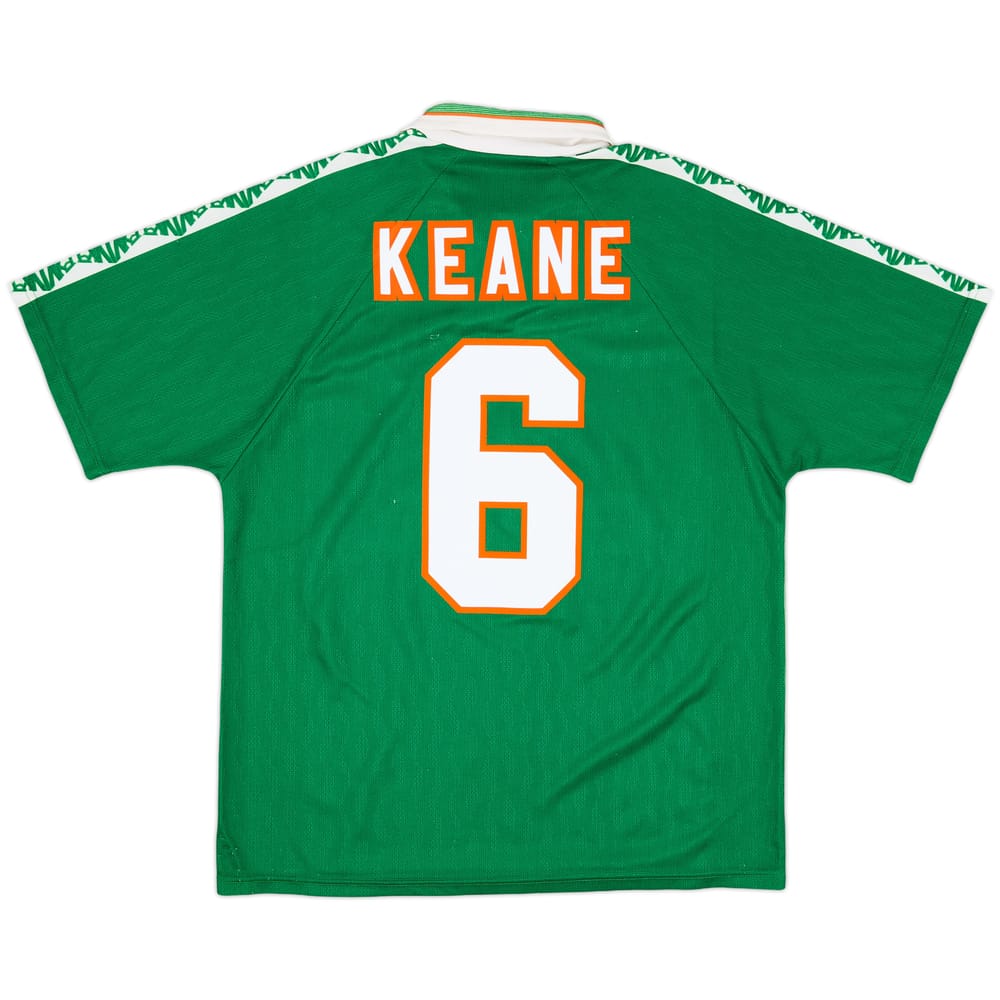 1996-98 Ireland Home Shirt Keane #6 - 8/10 - (L)