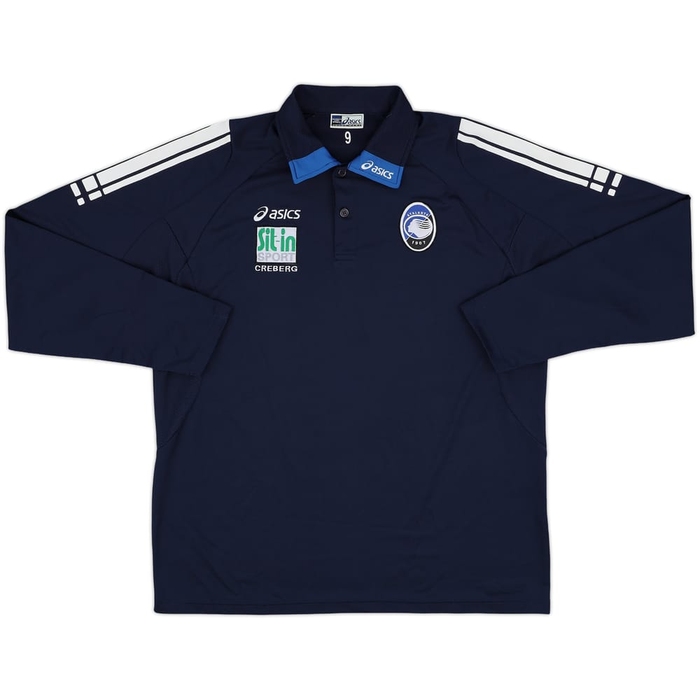 2006-07 Atalanta Player Issue Asics Training L/S Shirt #9 - 9/10 - (XL)