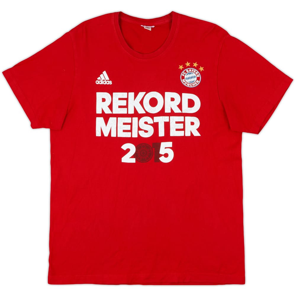 2014-2015 Bayern Munich adidas Rekord Meister 2015 Graphic Tee - 8/10 - (M)