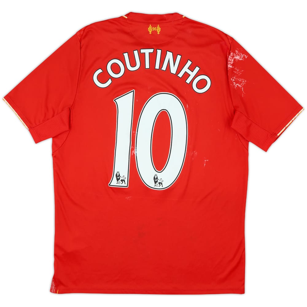 2015-16 Liverpool Home Shirt Coutinho #10 - 4/10 - (M)