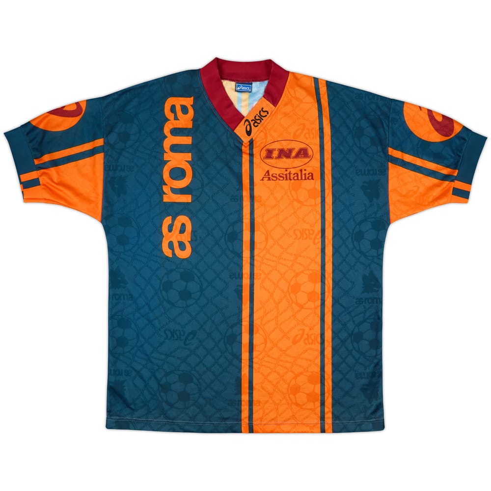 1996-97 Roma Asics Training Shirt - 8/10 - (XL)