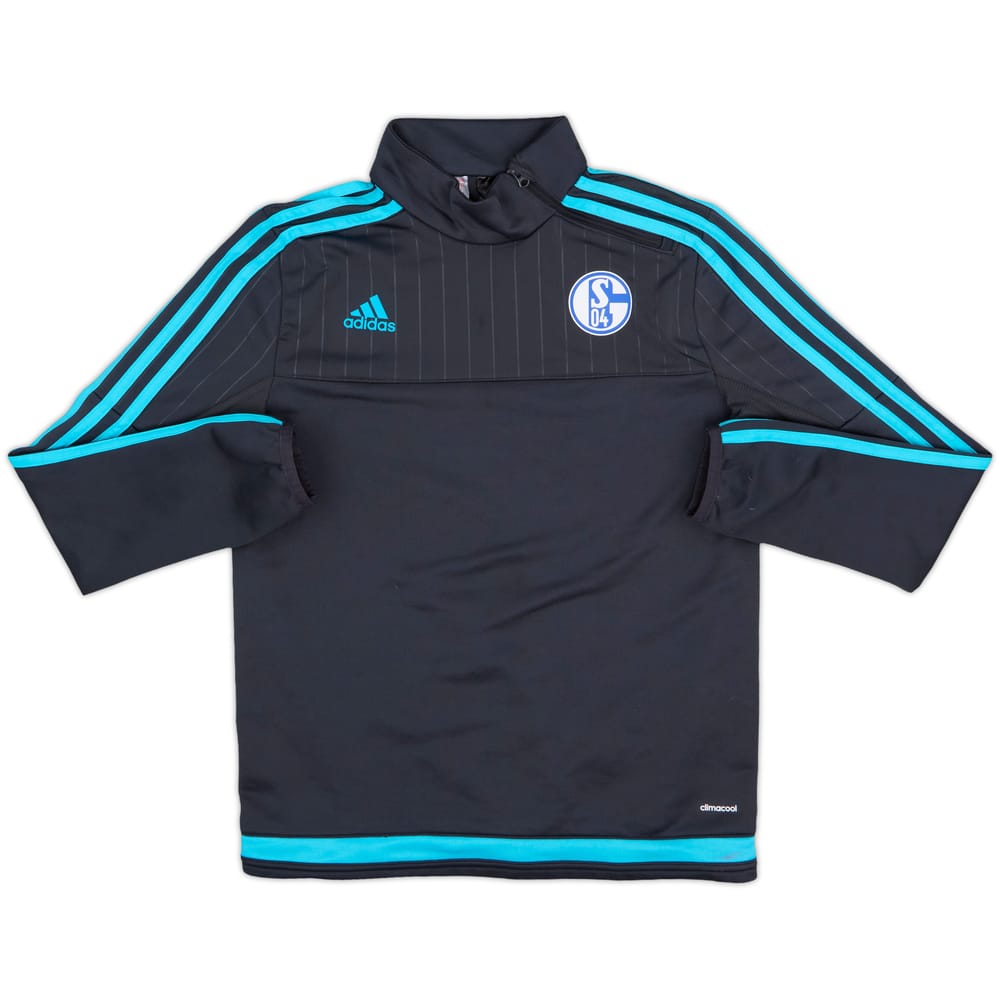 2015-16 Schalke adidas 1/4 Zip Drill Top - 8/10 - (M.Boys)