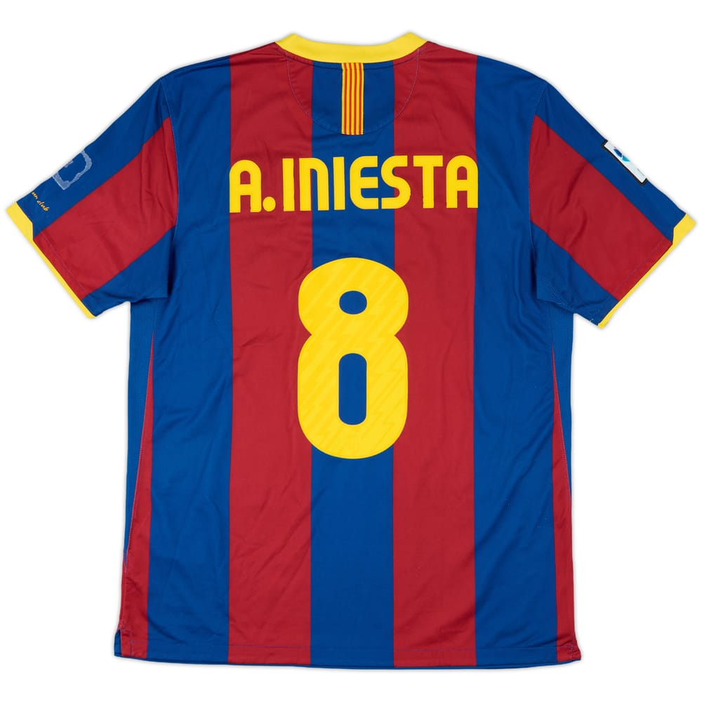 2010-11 Barcelona Home Shirt A.Iniesta #8 - 6/10 - (L)
