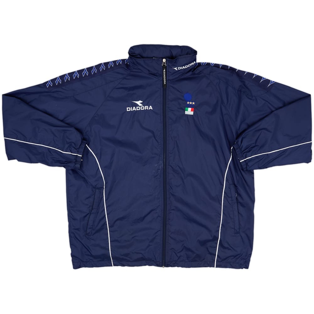 1998-99 Italy FIGC Diadora Hooded Rain Jacket - 7/10 - (XL)