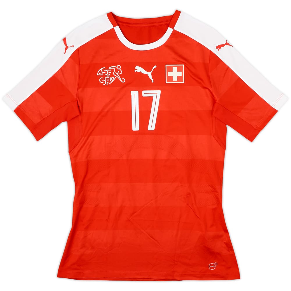 2016-17 Switzerland Match Issue Home Shirt #17