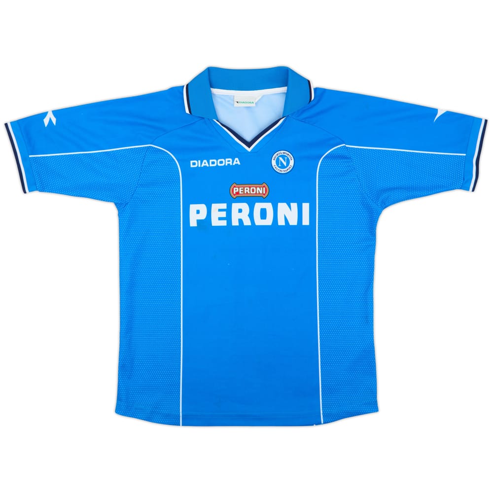 2000-01 Napoli Basic Home Shirt - 5/10 - (XL.Boys)
