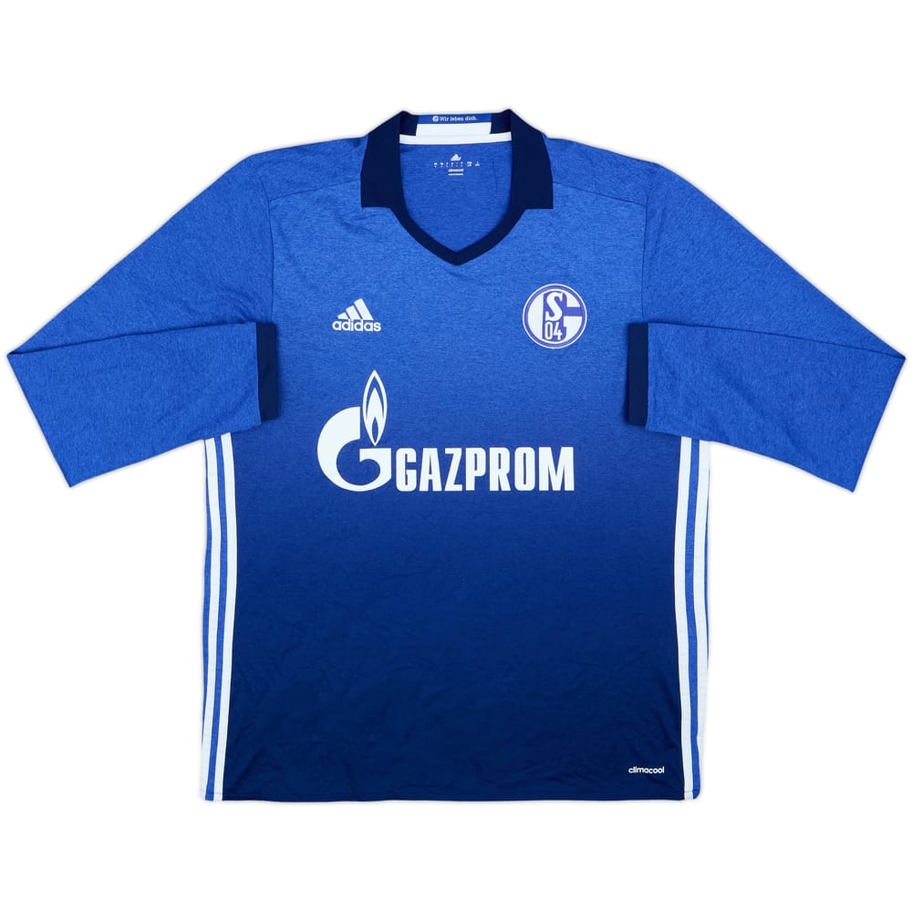 2016-18 Schalke Home L/S Shirt - 6/10 - (L)