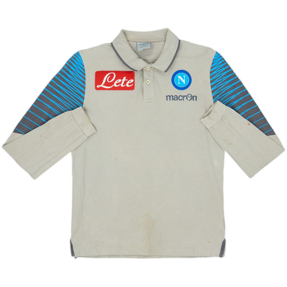 2014-15 Napoli Macron Polo L/S Shirt - 5/10 - (S)