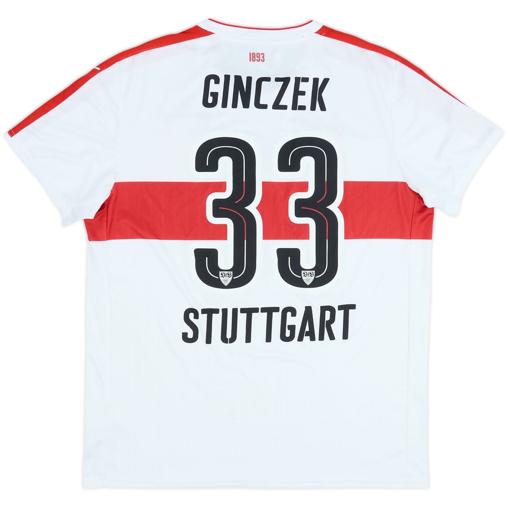 2016-17 Stuttgart Home Shirt Ginczek #33 - 8/10 - (XL)