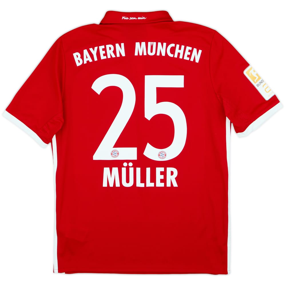2016-17 Bayern Munich Home Shirt Muller #25 - 6/10 - (XL.Boys)