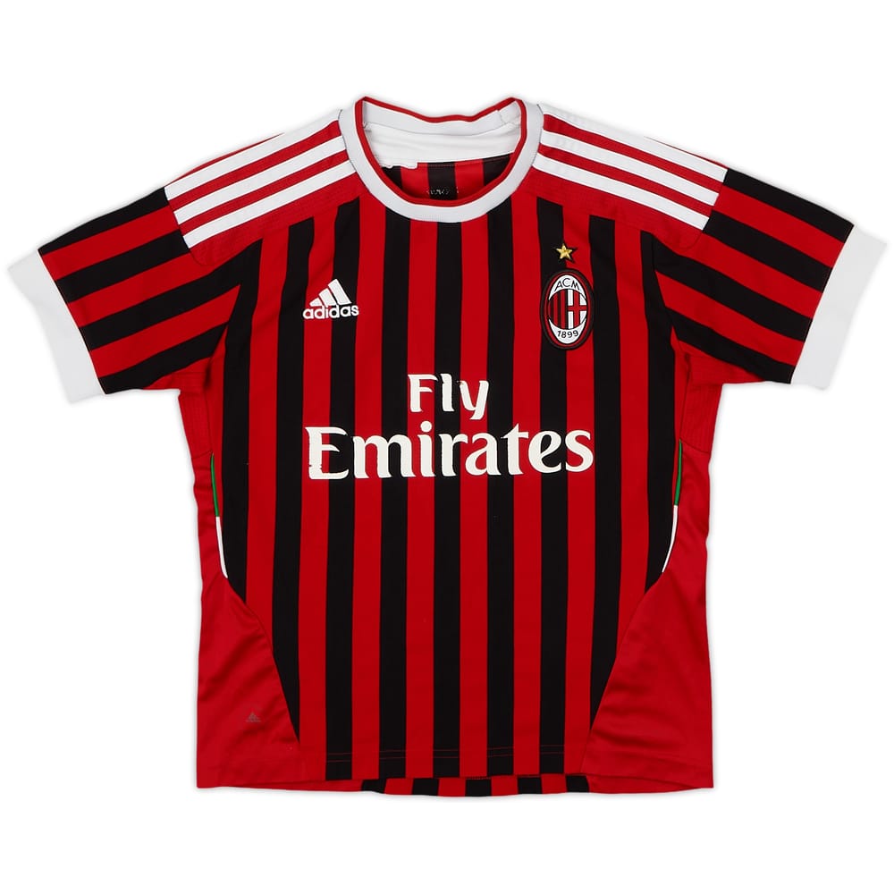 2011-12 AC Milan Home Shirt - 5/10 - (11-12 Years)