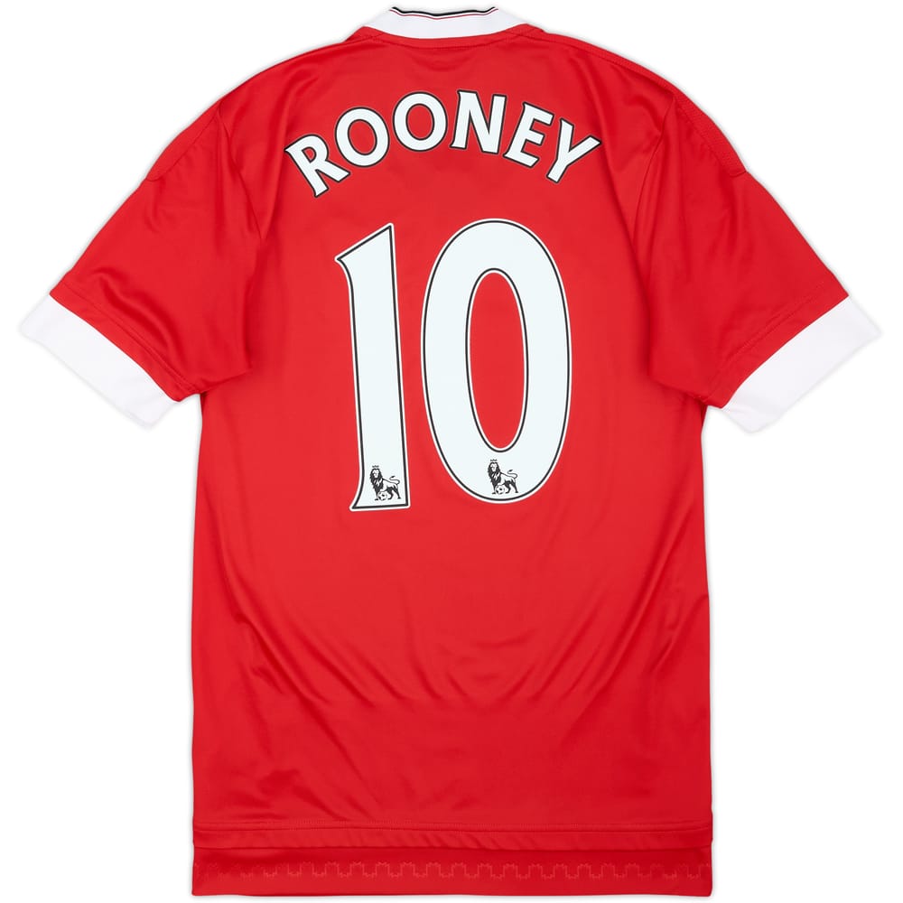 2015-16 Manchester United Home Shirt Rooney #10 - 7/10 - (XS)