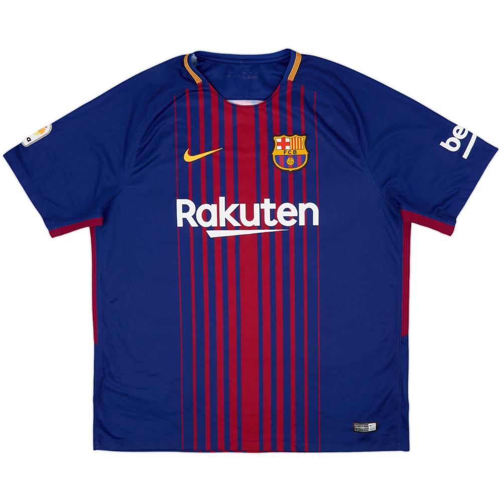 2017-18 Barcelona Home Shirt A. Iniesta #8 - 4/10 - (XL)